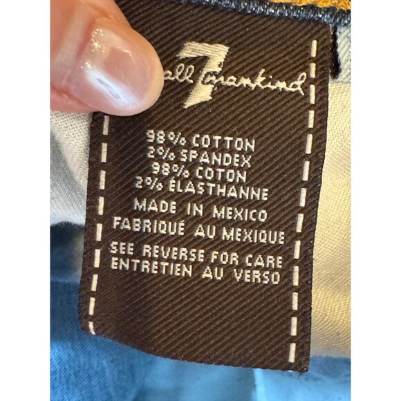 7 For All‎ Mankind Jeans Men 33 Blue Medium Wash Denim Slimmy Slim Straight - Picture 11 of 12